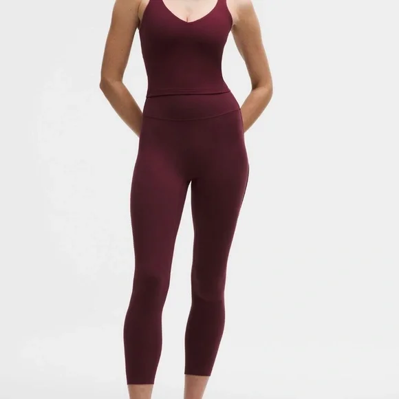 Lululemon Athletica Maroon Groove Pants - Picture 1 of 8